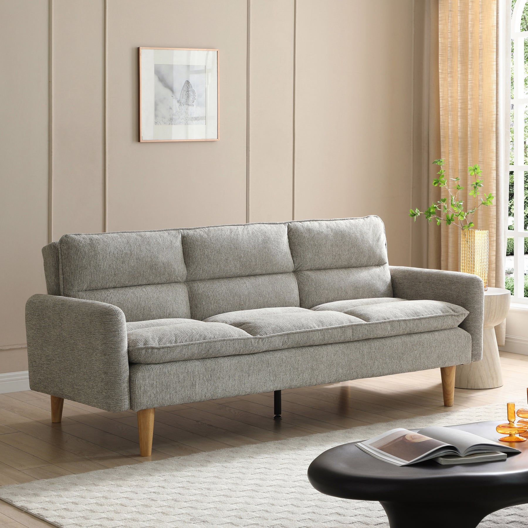 Portwell 3 Seater Sofa Bed Natural from Roseland Furniture