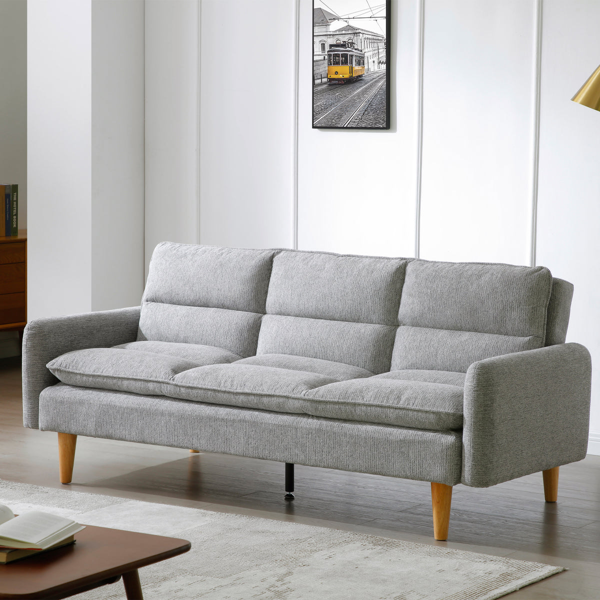 Portwell 3 Seater Sofa Bed Grey from Roseland Furniture