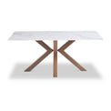 Bowman White & Gold 180cm Sintered Stone Dining Table from Roseland