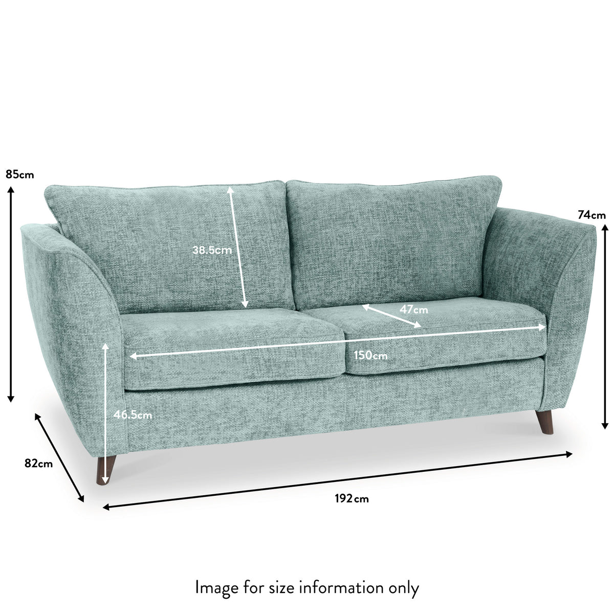 Tamsin 3 seater dimensions