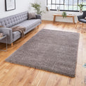 Roswell Beige Stain Resistant Shaggy Rug for living room