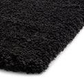 Roswell Black Stain Resistant Shaggy Rug