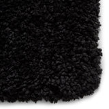 Roswell Black Stain Resistant Shaggy Rug