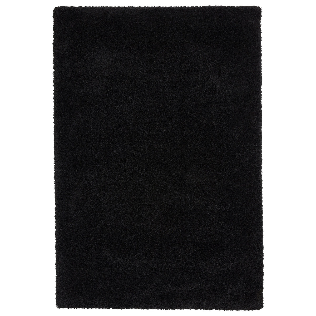 Roswell Black Stain Resistant Shaggy Rug from Roseland Furniture