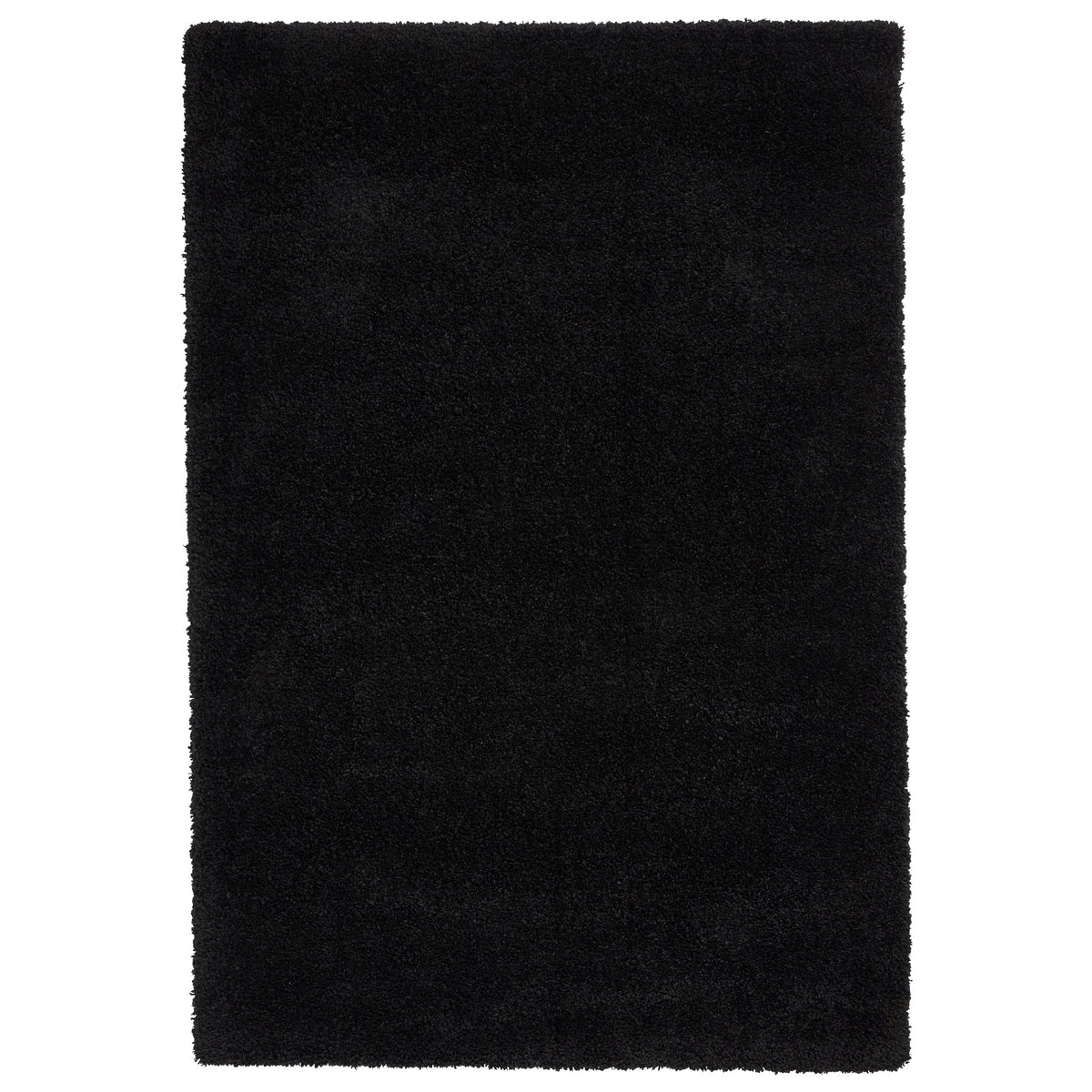 Roswell Black Stain Resistant Shaggy Rug from Roseland Furniture