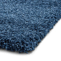 Roswell Dark Blue Stain Resistant Shaggy Rug 
