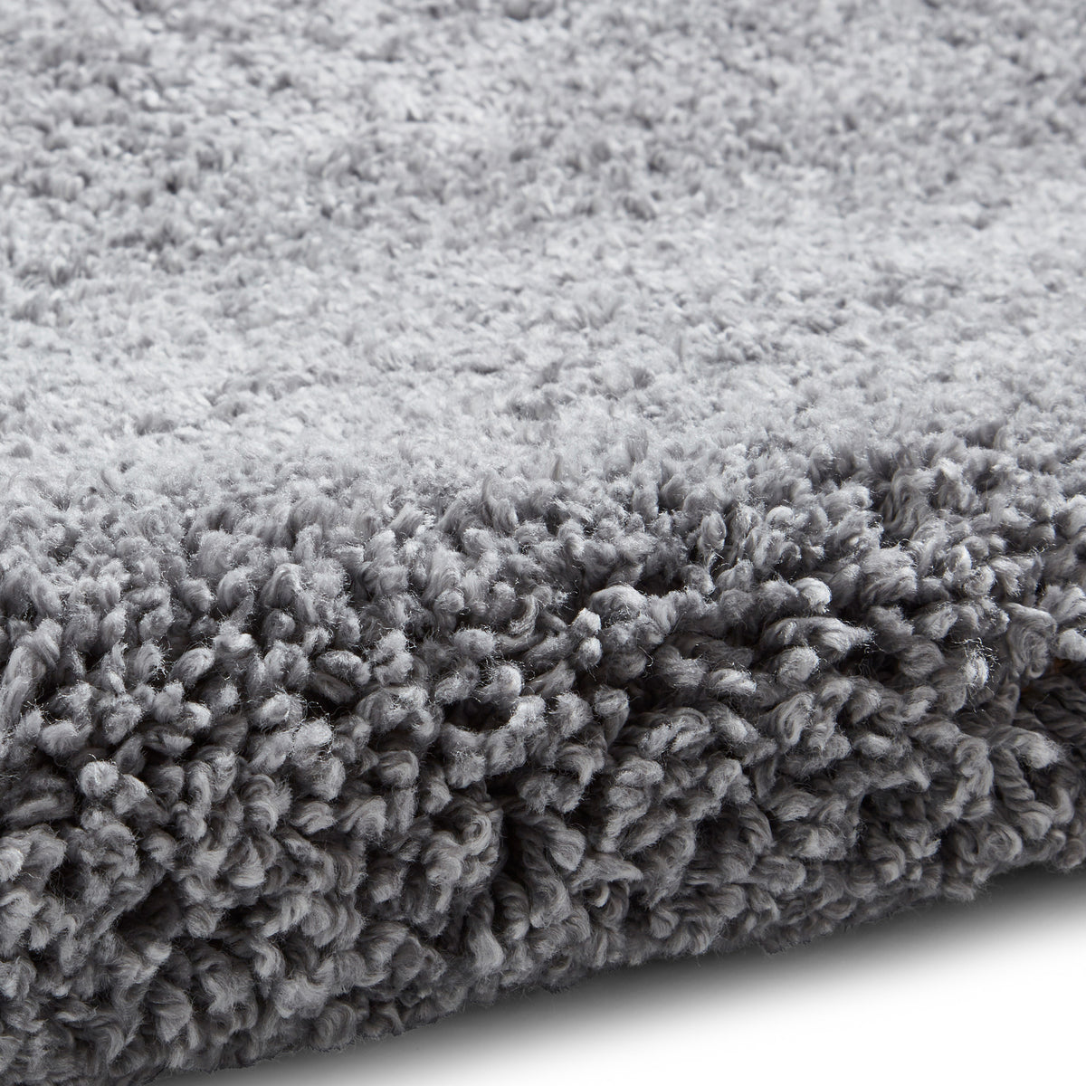 Roswell Grey Stain Resistant Shaggy Rug 