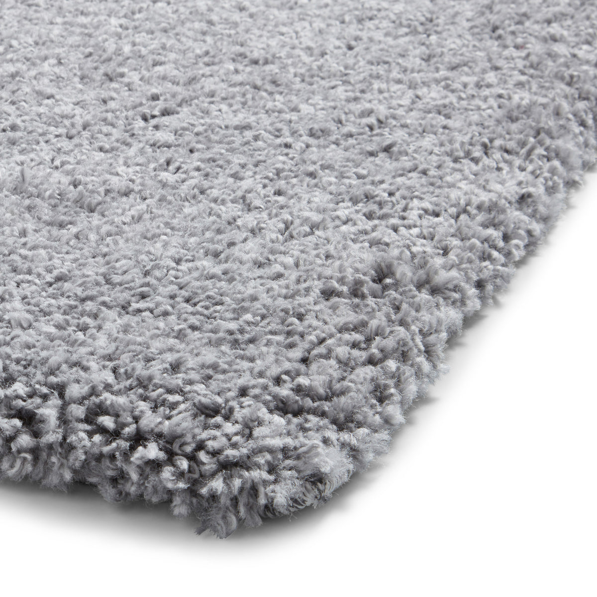 Roswell Grey Stain Resistant Shaggy Rug 