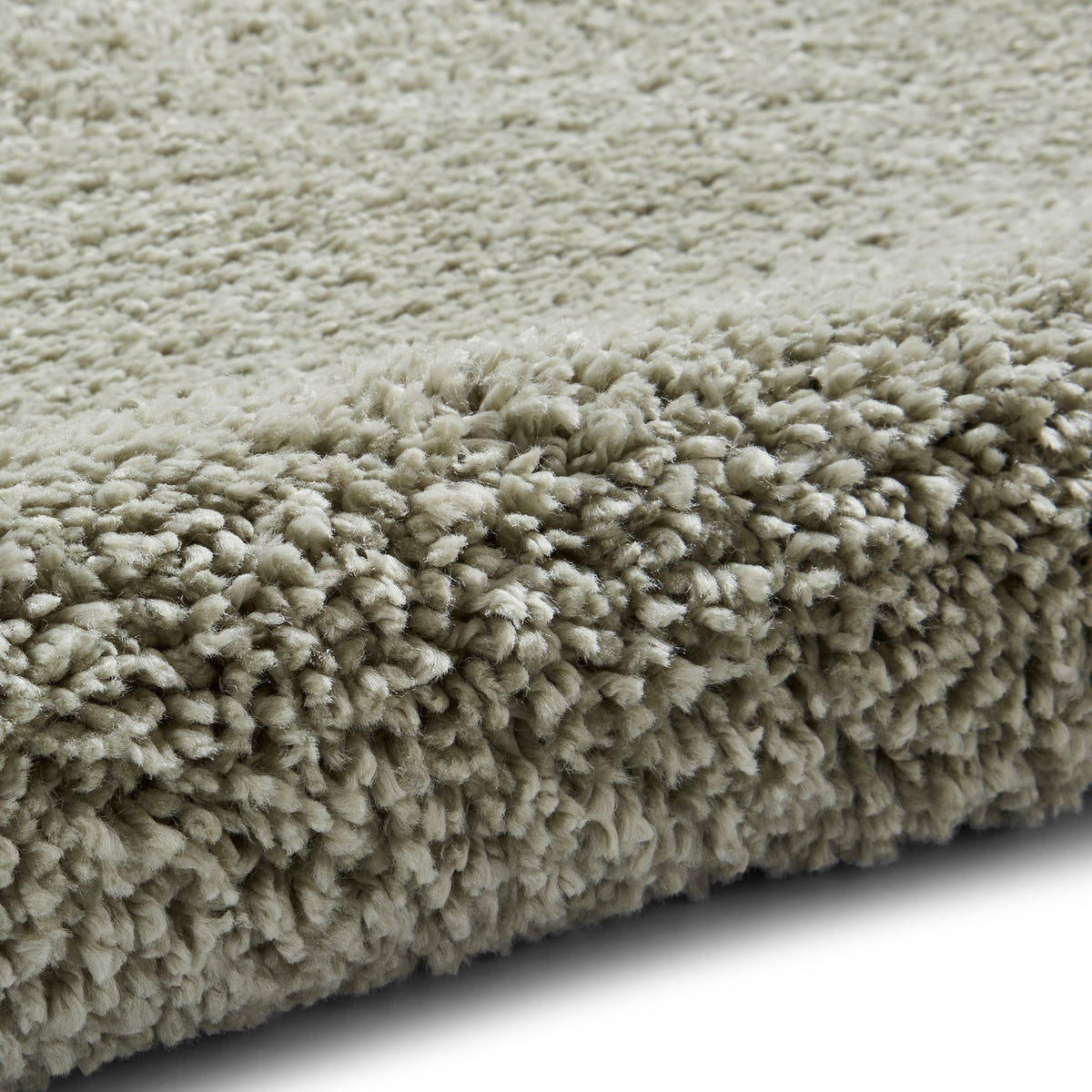 Roswell Pastel Green Stain Resistant Shaggy Rug 