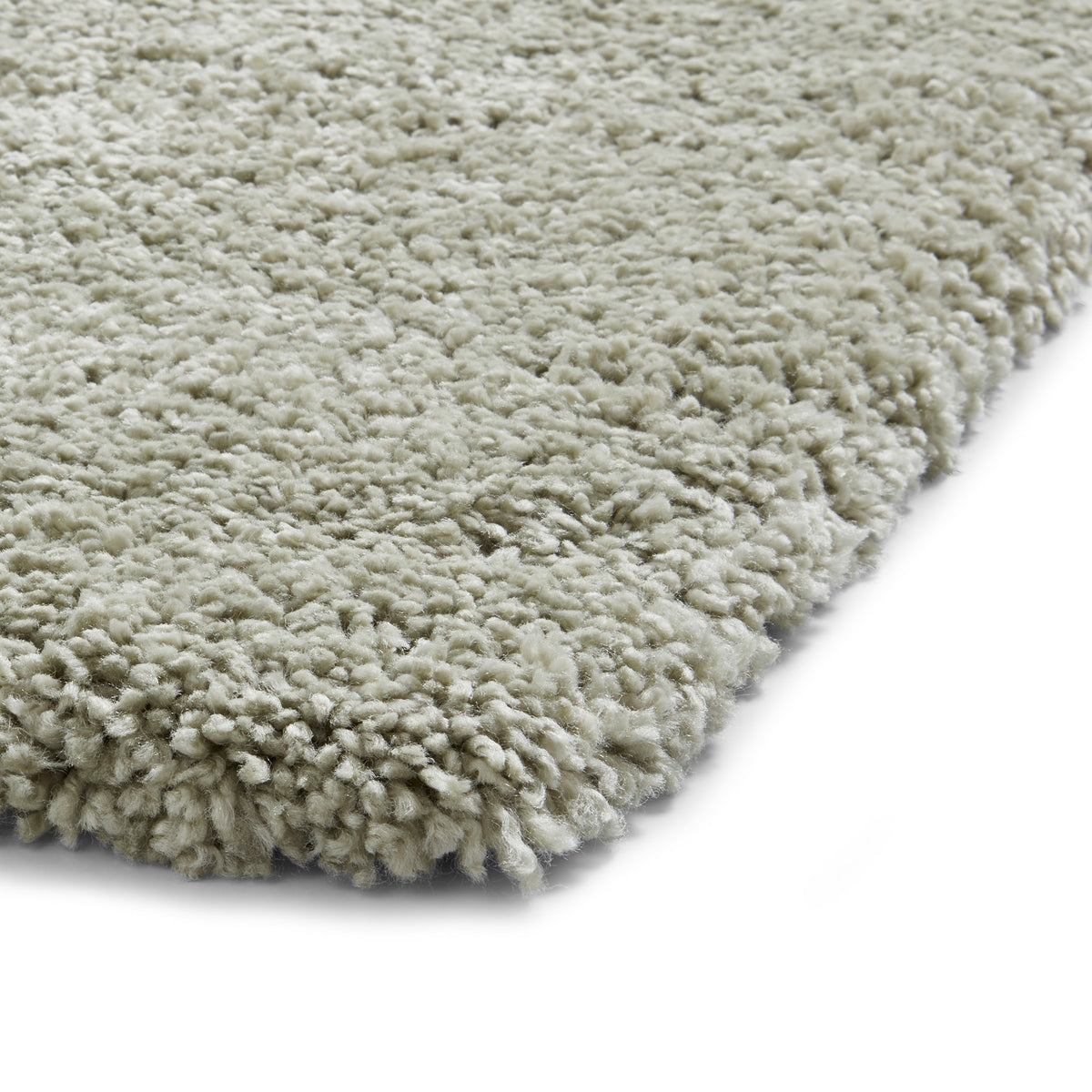 Roswell Pastel Green Stain Resistant Shaggy Rug 