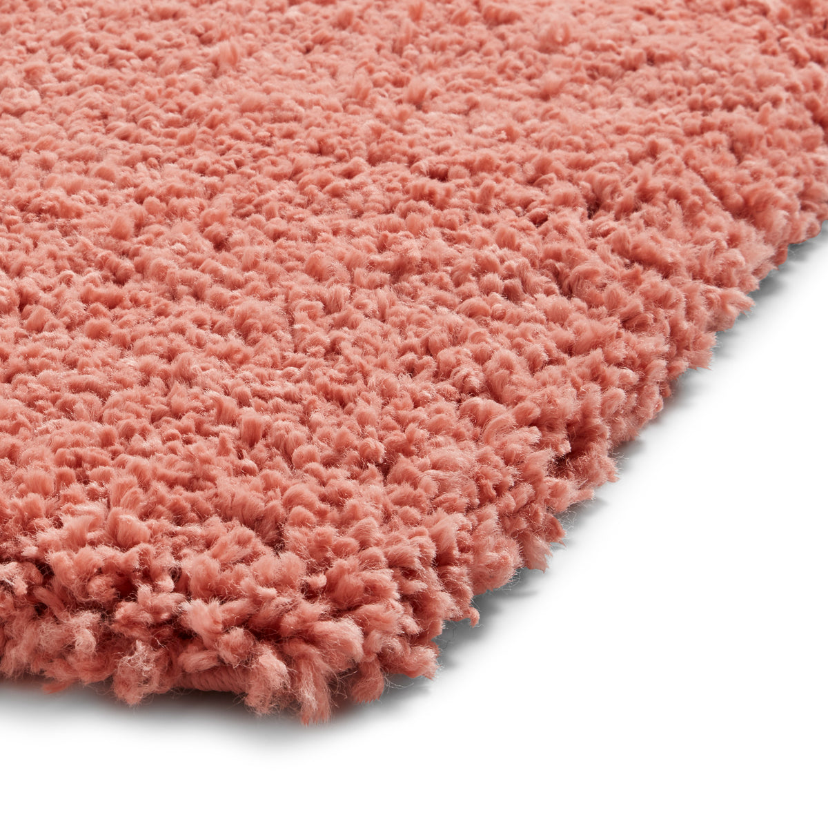 Roswell Pastel Peach Stain Resistant Shaggy Rug 