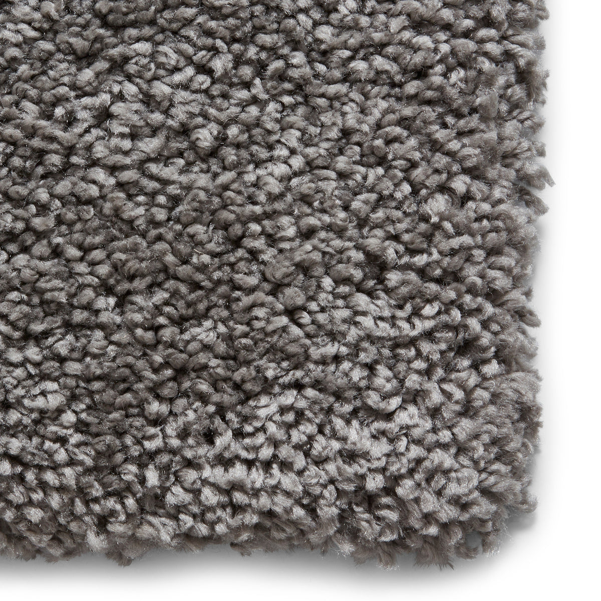 Roswell Pebble Grey Stain Resistant Shaggy Rug 