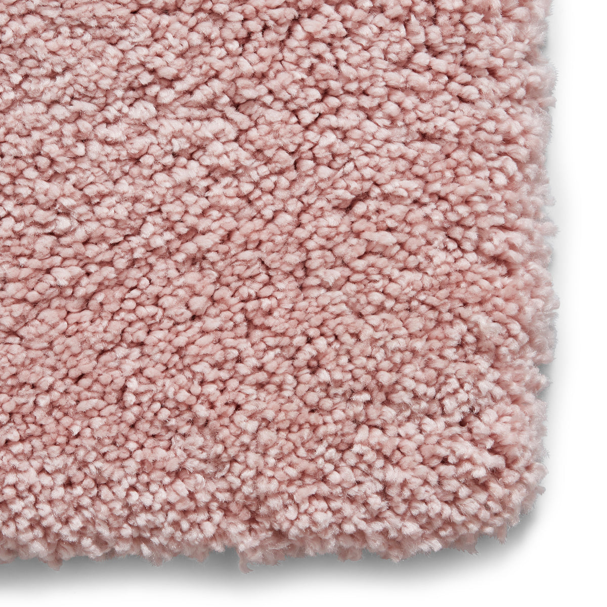 Roswell Pastel Pink Stain Resistant Shaggy Rug 