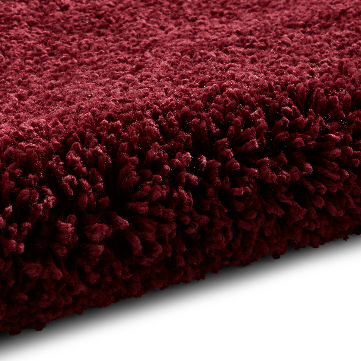 Roswell Ruby Red Stain Resistant Shaggy Rug 