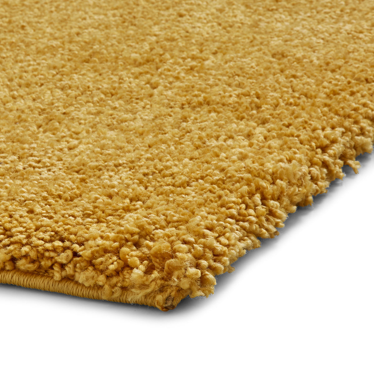 Roswell Yellow Stain Resistant Shaggy Rug 