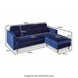 Skye Chaise Midnight Blue from Roseland Furniture