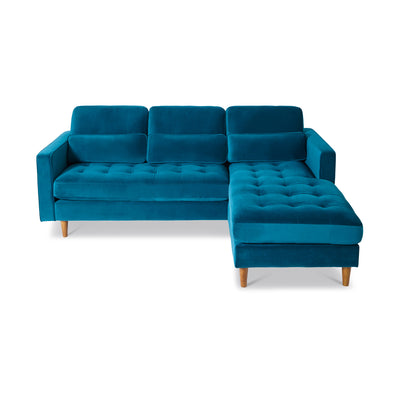 Skye Velvet Chaise Sofa