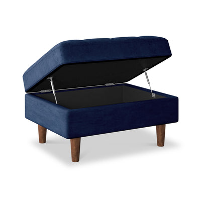 Skye Velvet Storage Footstool