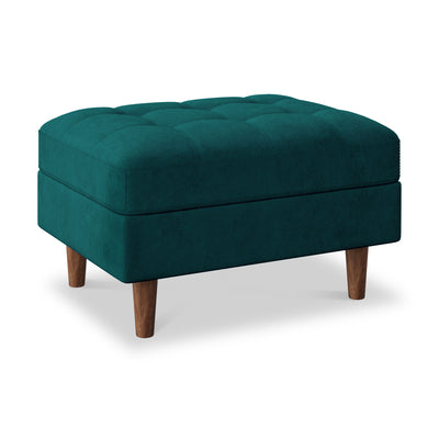 Skye Velvet Storage Footstool