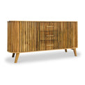 Leo Slatted Mango Wood 2 Door 3 Drawer Sideboard Cabinet from Roseland Furniture
