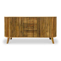 Leo Slatted Mango Wood 2 Door 3 Drawer Large Sideboard Cabinet