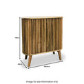 Leo Slatted Mango Wood 2 Door Tall Sideboard Cabinet from Roseland Furniture