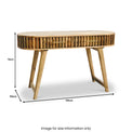 Leo Slatted Mango Wood 2 Drawer Console Table