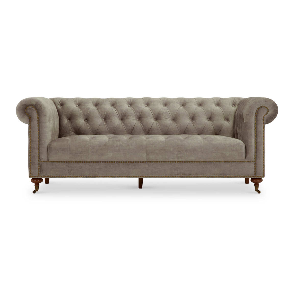 Stanhope Mink Velvet 3 Seater Sofa from Roseland Furniture