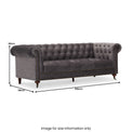 Stanhope Steel Grey Velvet 3 Seater Sofa