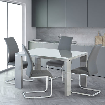 Jackson Grey Gloss Rectangular Dining Table