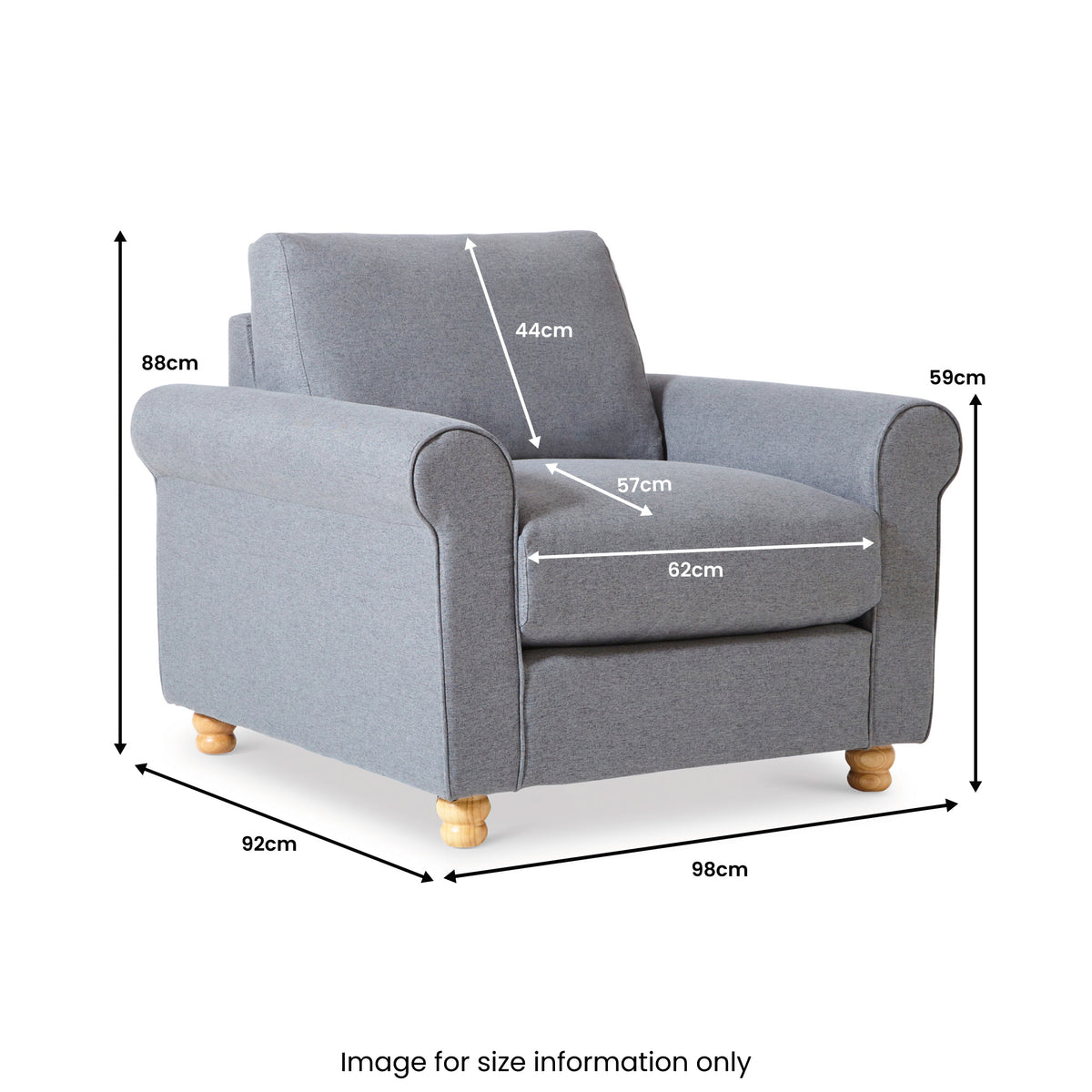 Soho Feather Armchair Grey from Roseland Furniture