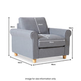 Soho Feather Armchair Grey from Roseland Furniture