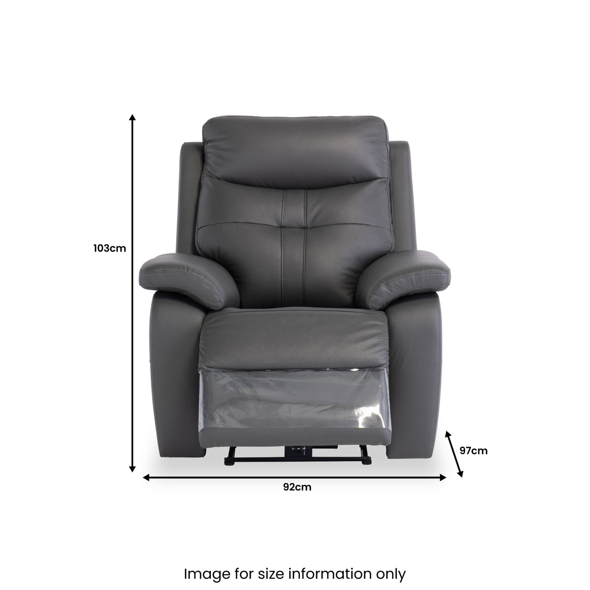 Talbot Charcoal Leather Electric Reclining Armchair from Roseland Furniture