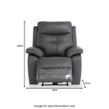 Talbot Charcoal Leather Electric Reclining Armchair from Roseland Furniture