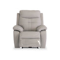 Talbot Charcoal Light Light Grey Leather Electric Reclining Armchair from Roseland Furniture