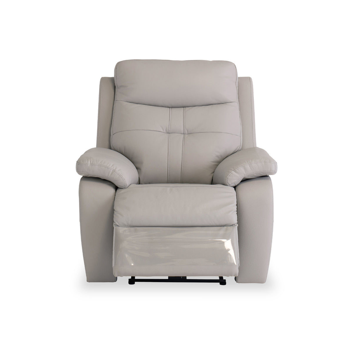 Talbot Charcoal Light Light Grey Leather Electric Reclining Armchair from Roseland Furniture