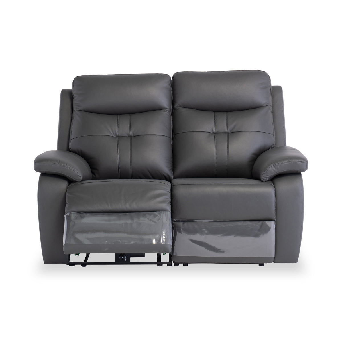Talbot Charcoal Leather Electric Reclining 2 Seater Sofa from Roseland Furniture