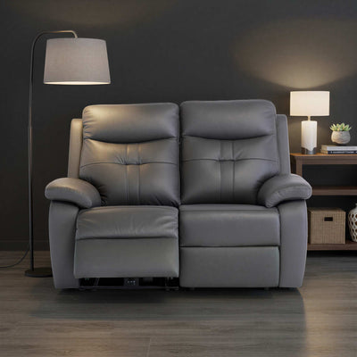 Talbot Leather Power Reclining 2 Seater Sofa