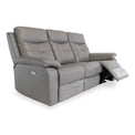 Talbot Grey Leather Electric Reclining 3 SeaterCouch