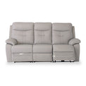 Talbot Light Grey Leather Electric Reclining 3 Seater Sofa from Roseland Furniture
