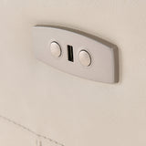 A dual USB port is mounted on a textured beige wall, providing a charging point in a modern interior setting.