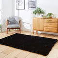 Dorset Black Hand Tufted Super Teddy Rug for bedroom