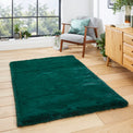 Dorset Jewel Green Hand Tufted Super Teddy Rug for living room