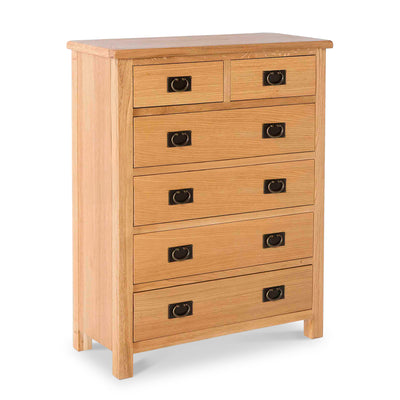 Surrey Oak 2 over 4 Drawer Chest