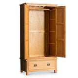 Surrey Oak Double Wardrobe & Drawer by Roseland Furniture