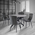 Perry Grey 120cm Sintered Stone Round Dining Table for dining room