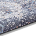 Lincoln Blue Distressed Medallion Rug