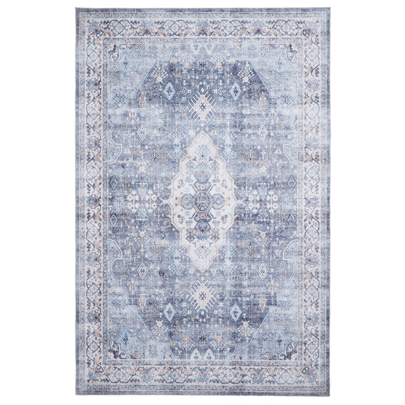 Lincoln Distressed Traditional Medallion Rectangular Rug for Living ...