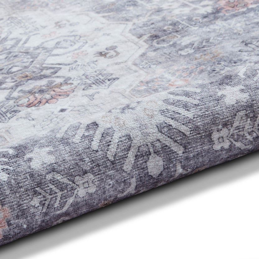 Lincoln Distressed Traditional Medallion Rectangular Rug for Living ...