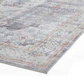 Lincoln Grey Distressed Medallion Rug